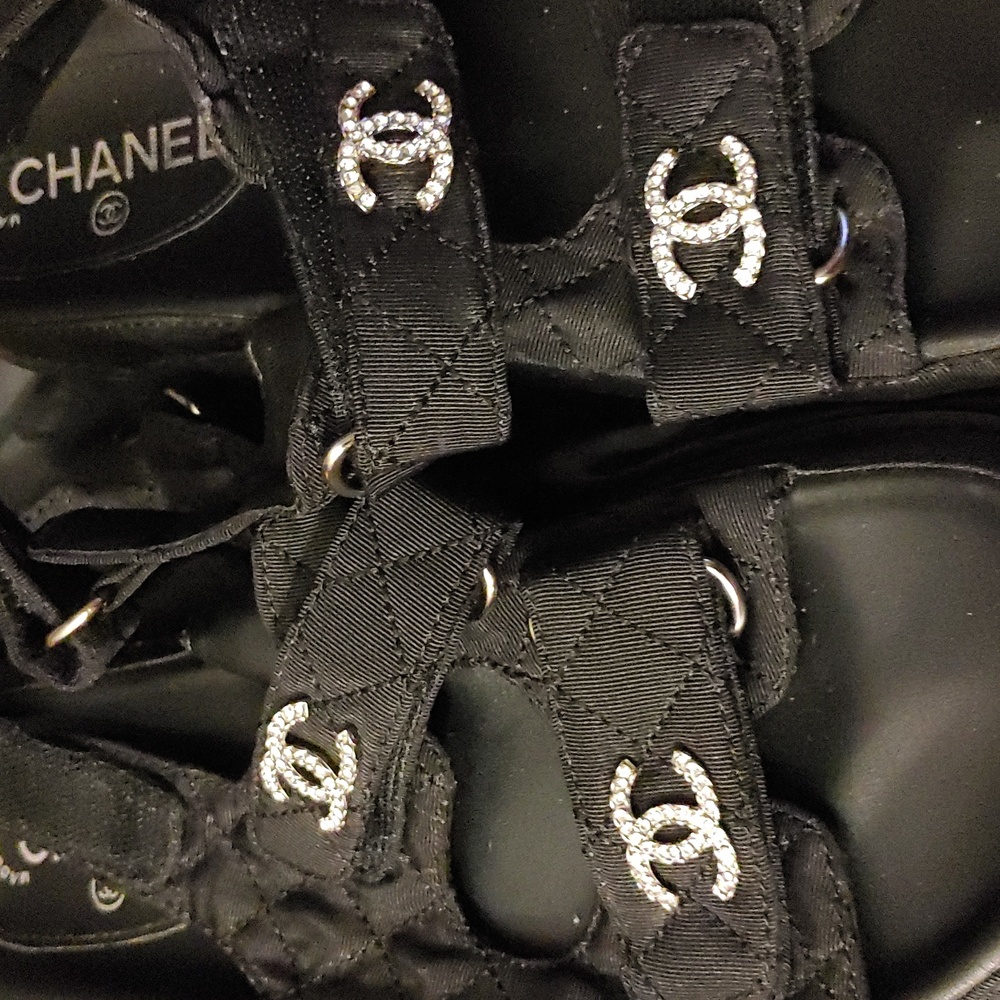 CHANEL Quilted Dad CC sandels - Picture 4 of 5